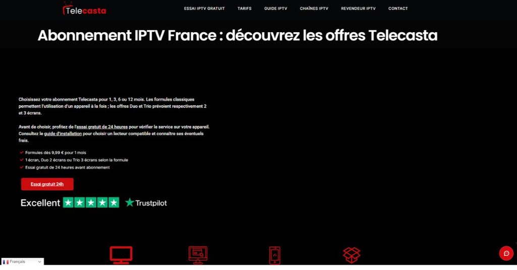 #1. TeleCasta IPTV – A Top IPTV Choice for Viewers in France (2027)