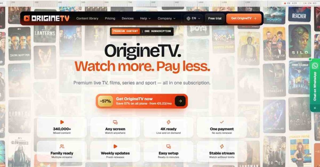 OrigineTV – Enjoy 55,000+ Live Channels, Movies & VOD in One Place
